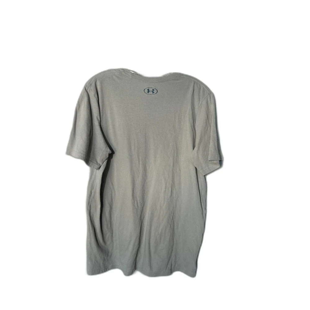 Under Armour Men's Stacked Logo Fill Graphic Tee Sage Khaki Gray XL